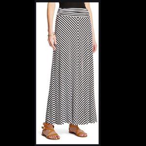 Merona Navy & White Striped Maxi Skirt